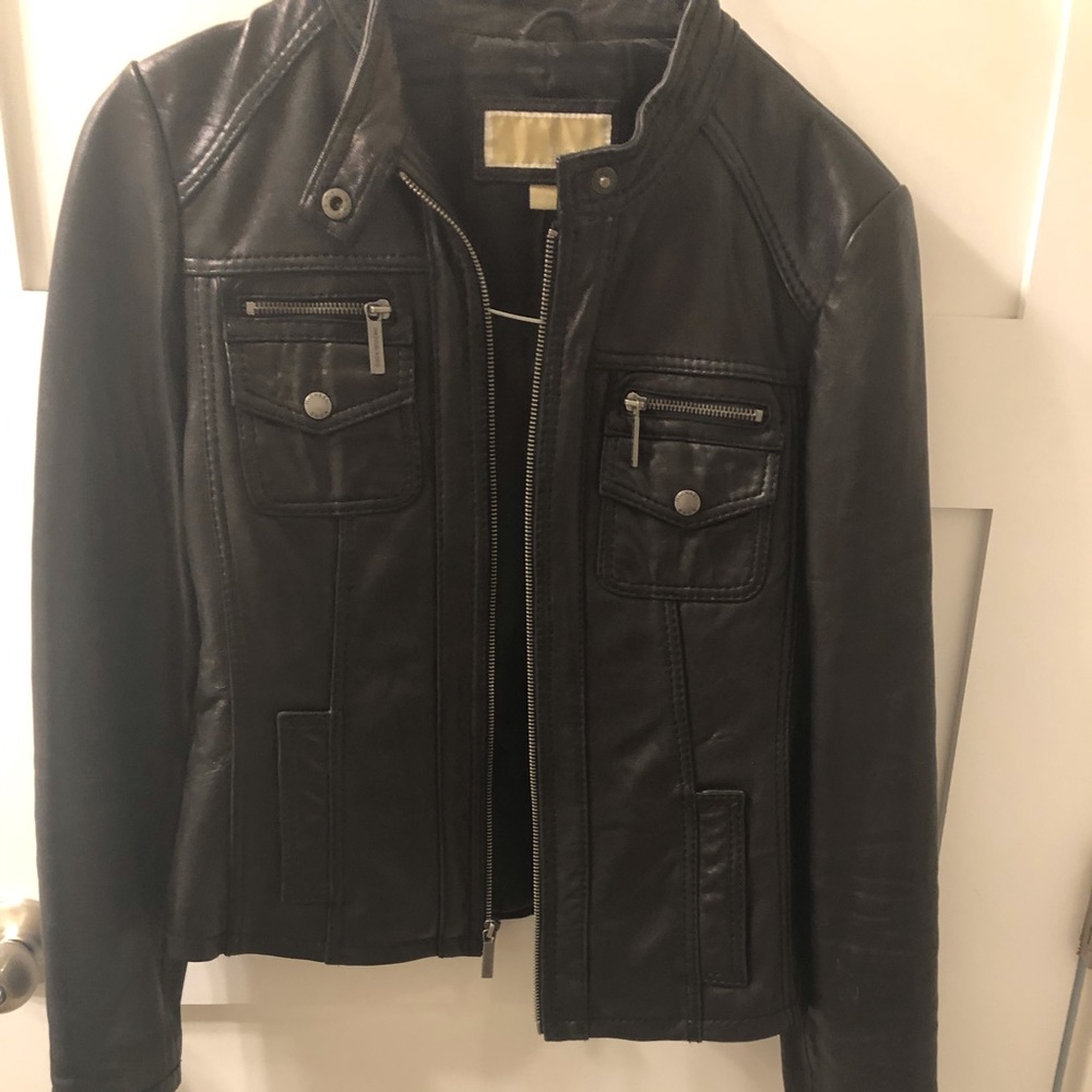 Michael Kors femme black biker jacket sz S/P